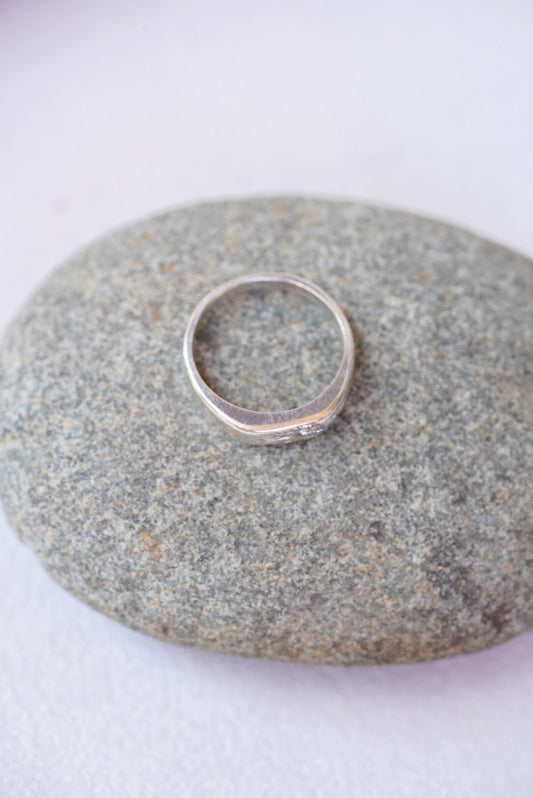Engraved Diamond Ring- Size 7.5