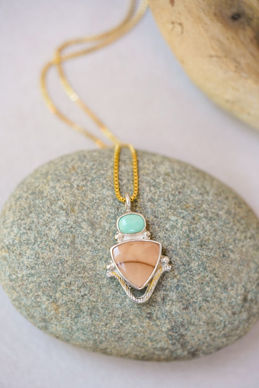 Bruneau Jasper + Turquoise Necklace