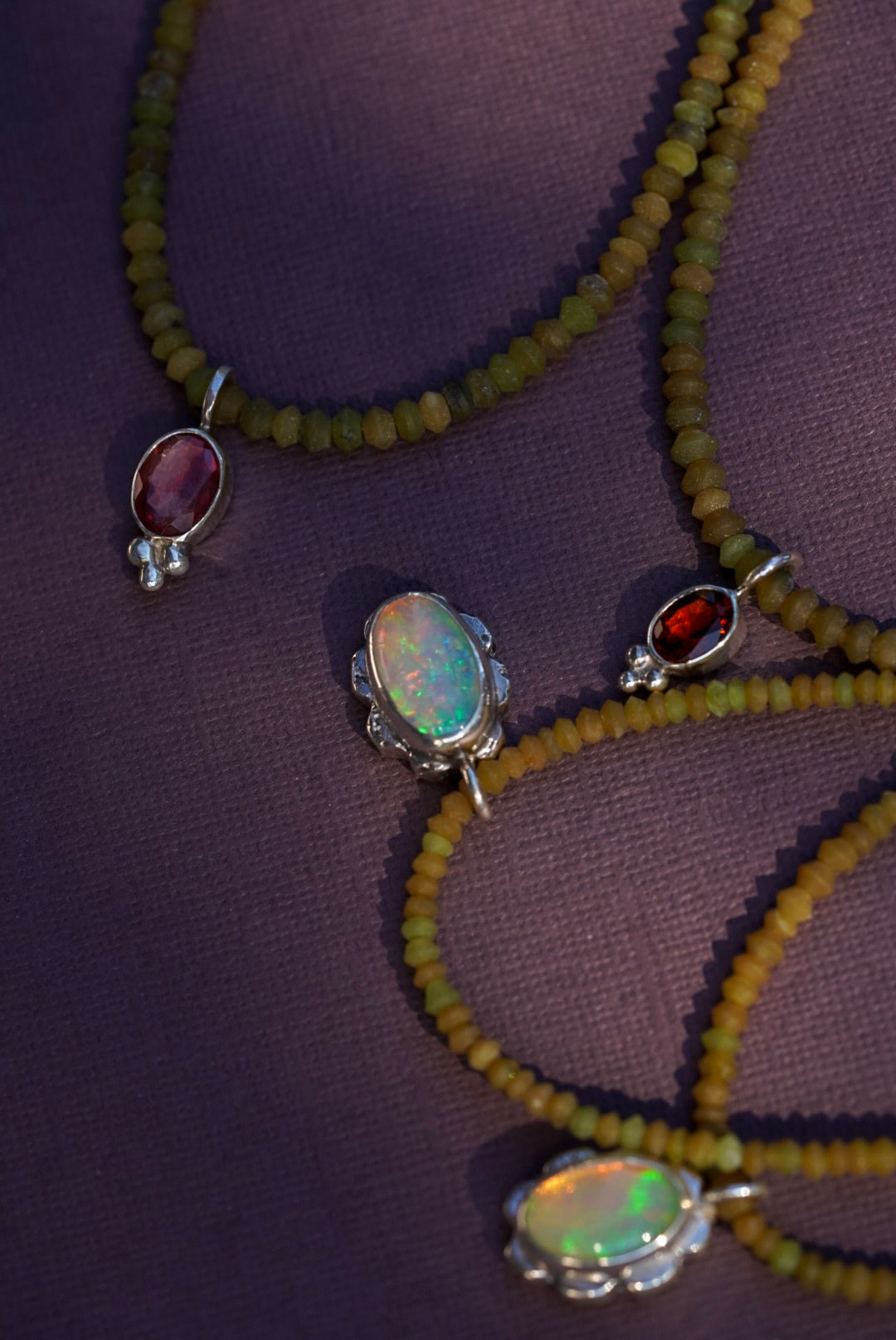 Riverbed Relic Ethiopian Opal + Jade Necklace