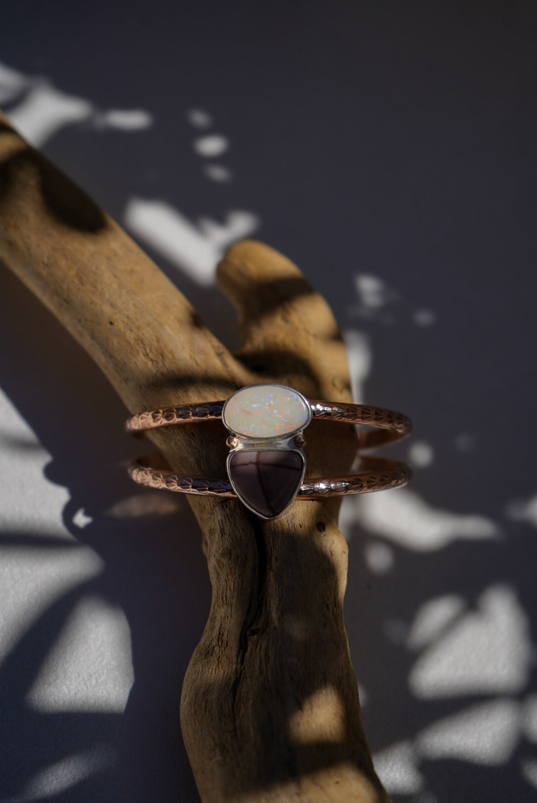 Australian Opal + Willow Creek Jasper Cuff