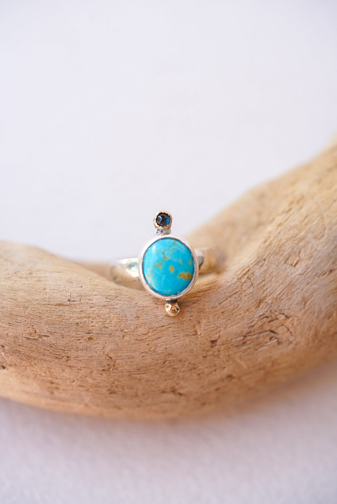 Turquoise + Iolite Ring - Size 7