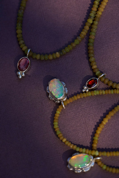 Citrine + Jade Necklace