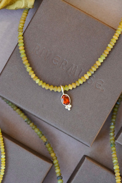 Citrine + Jade Necklace