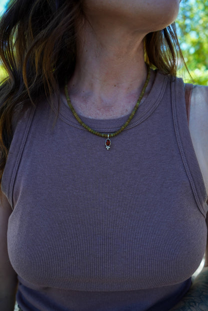 Citrine + Jade Necklace