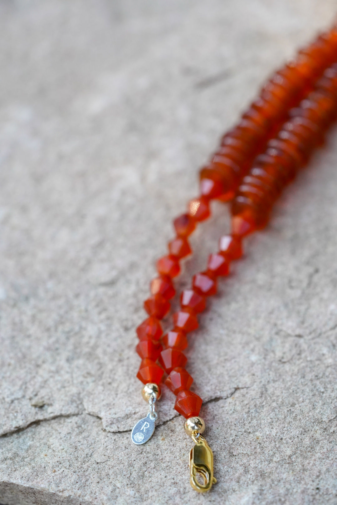 Recycled Glass Bead + Star Necklace