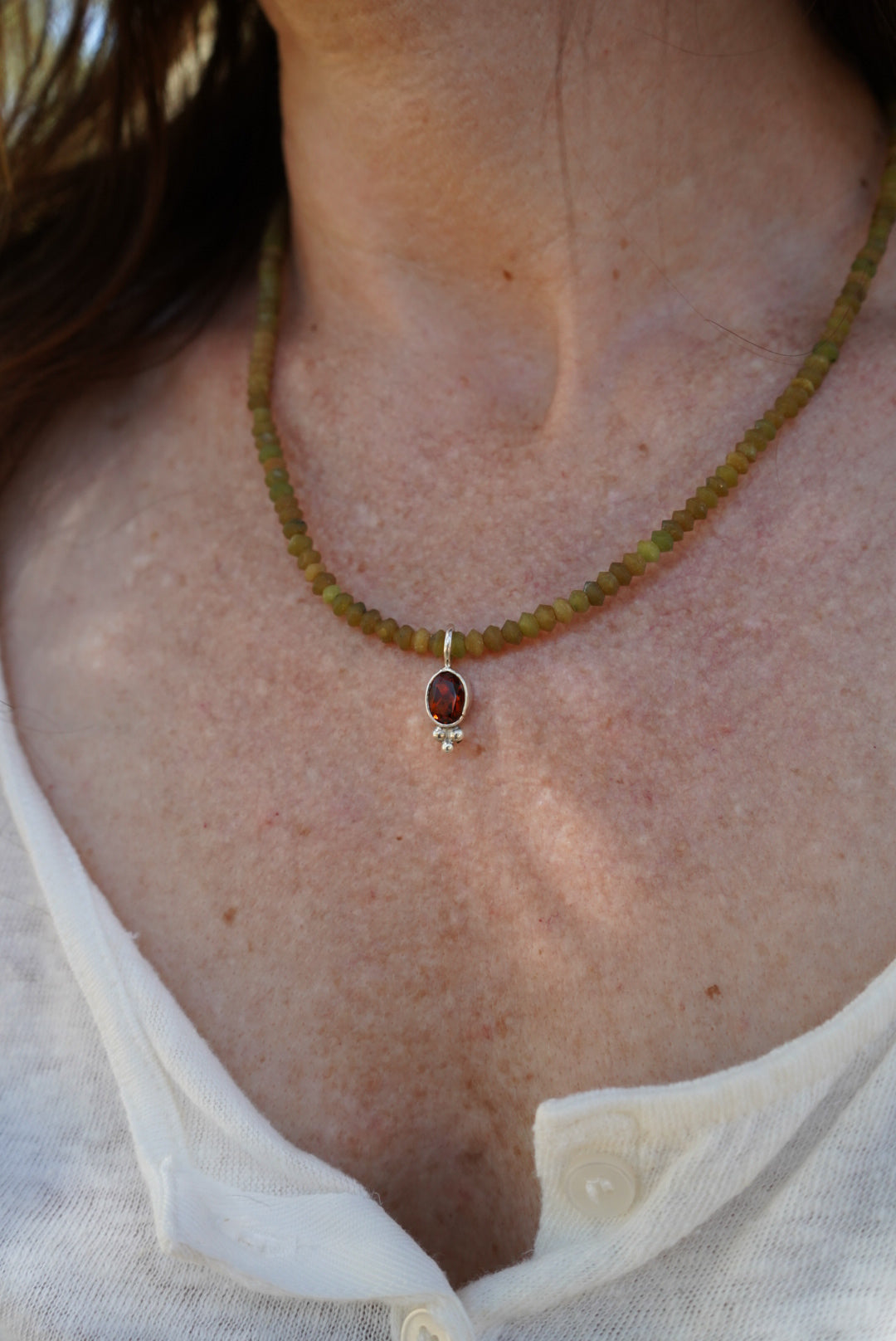 Citrine + Jade Necklace