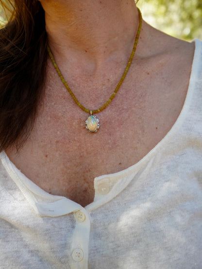 Riverbed Relic Ethiopian Opal + Jade Necklace