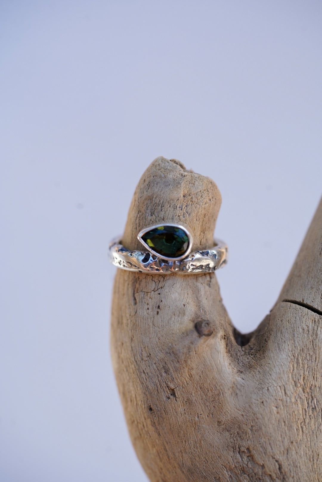 Riverbed Relic Ring/Moldavite - Size 7.5