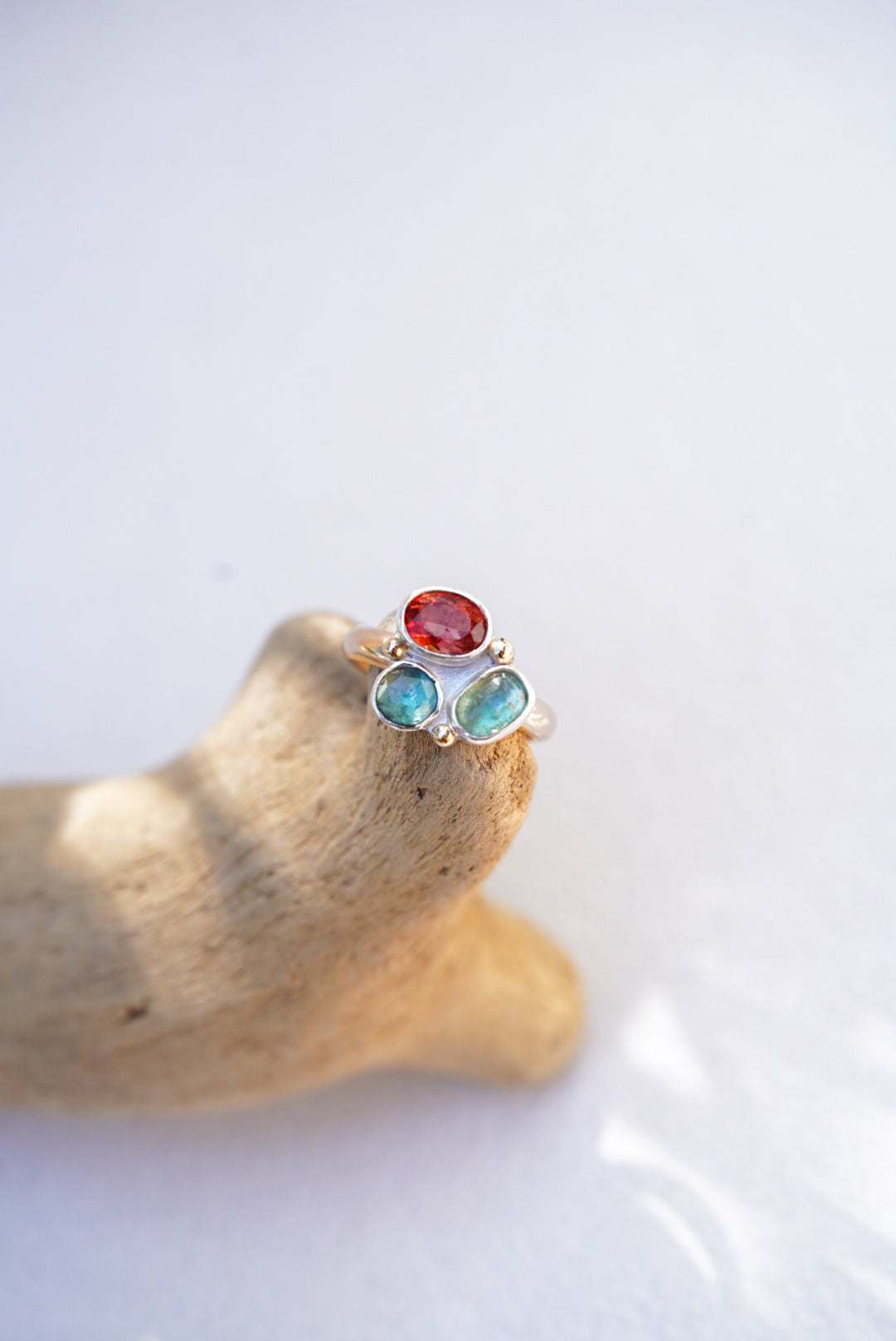 Sunstone + Kyanite Ring - Size 7.5