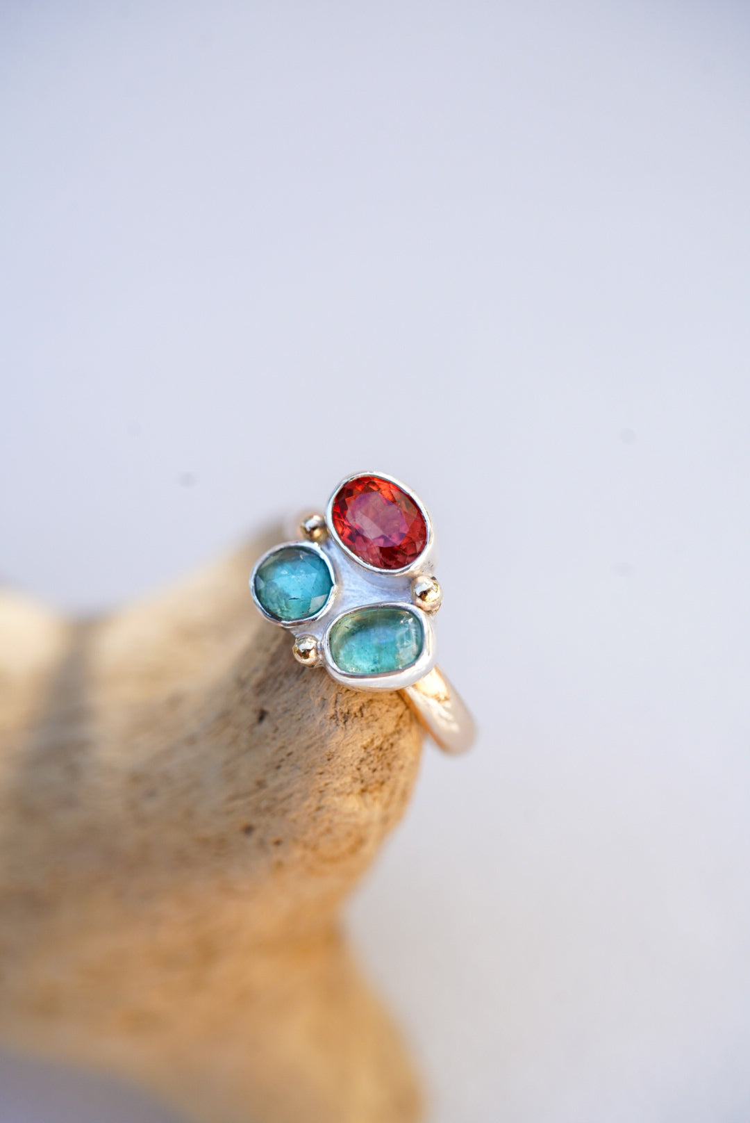 Sunstone + Kyanite Ring - Size 7.5