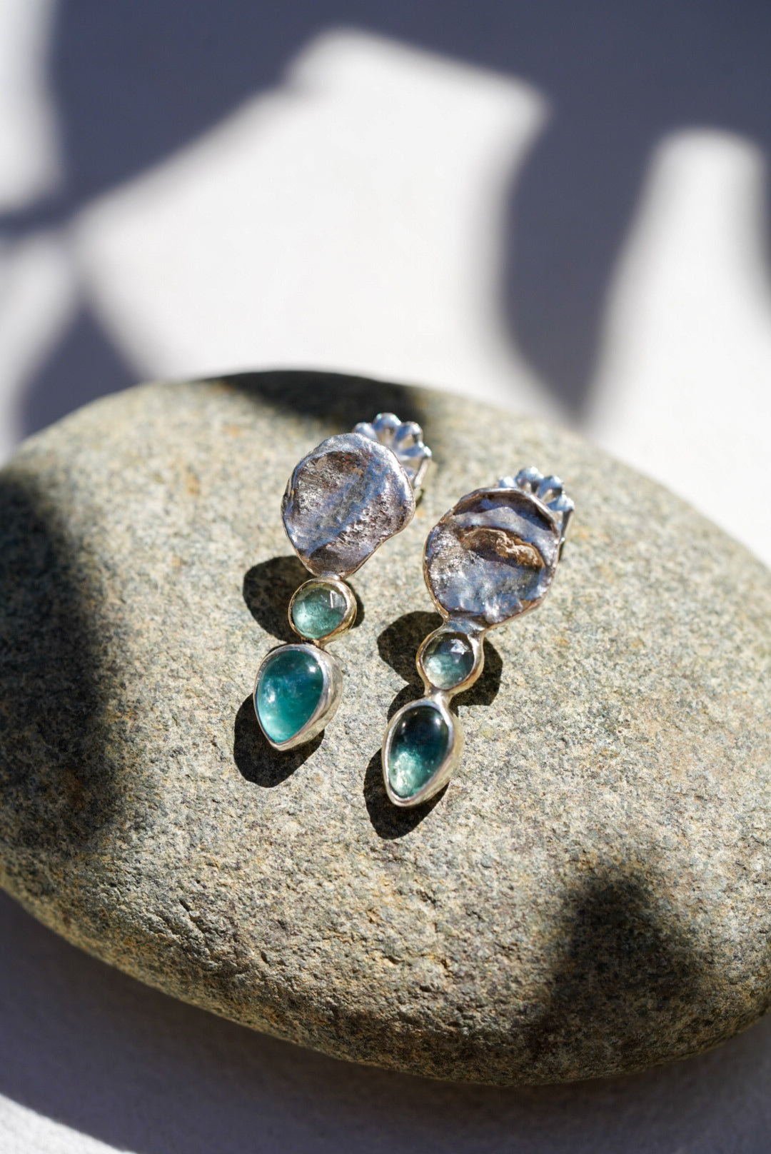 Nereid Tear Earrings + Kyanite