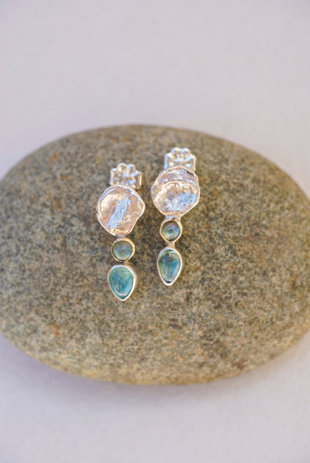 Nereid Tear Earrings + Kyanite