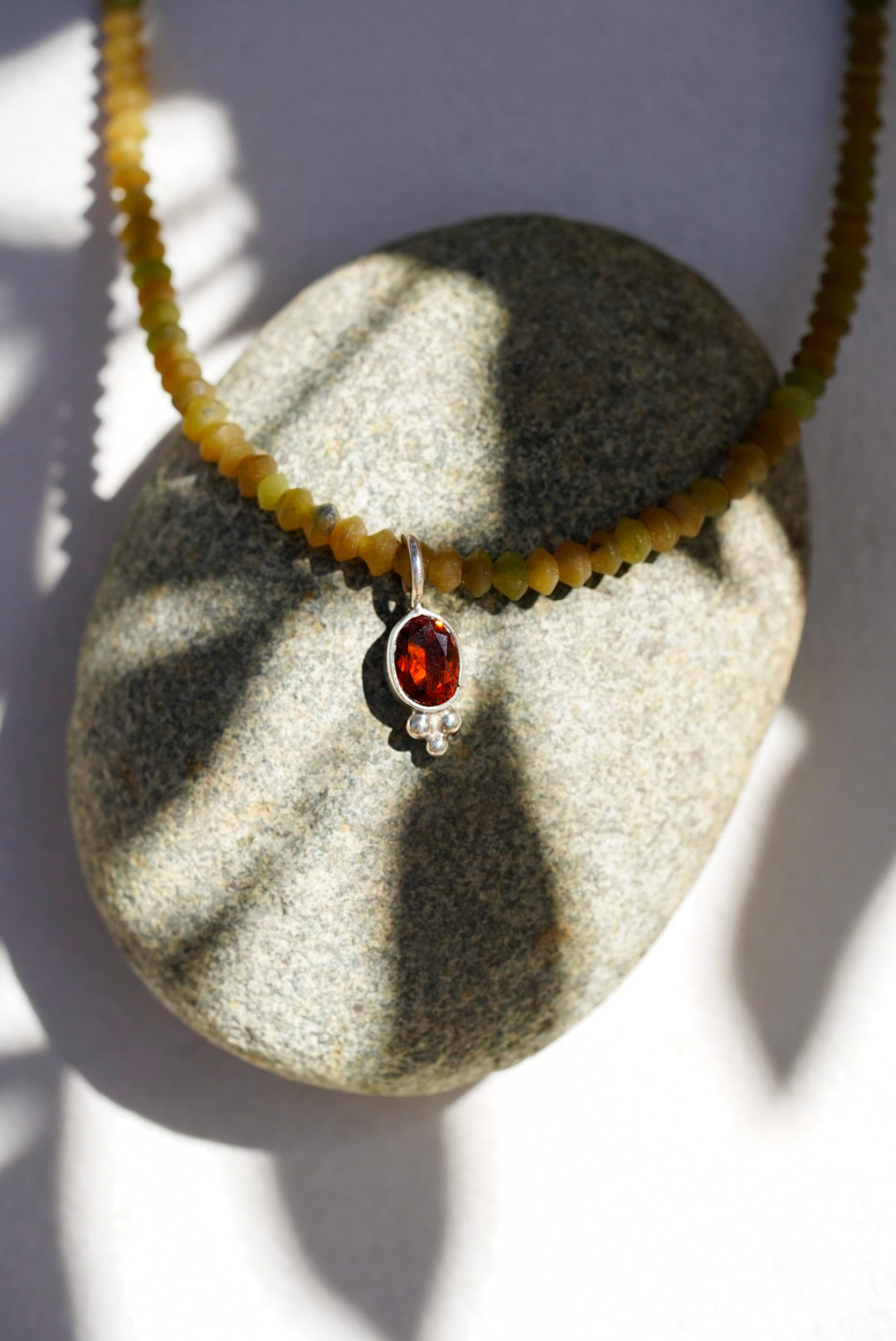Citrine + Jade Necklace