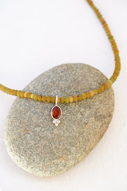 Citrine + Jade Necklace