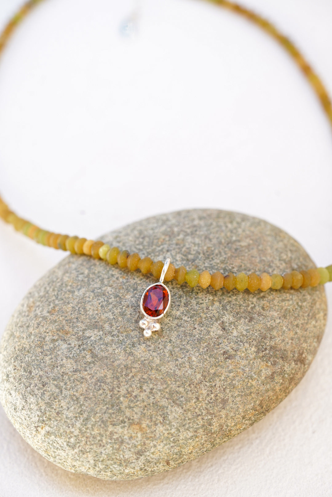 Citrine + Jade Necklace
