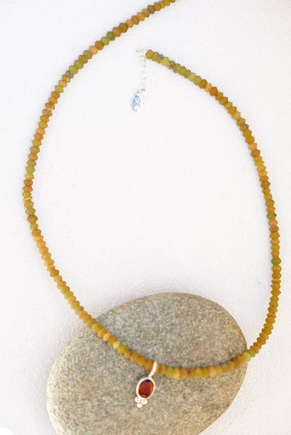 Citrine + Jade Necklace