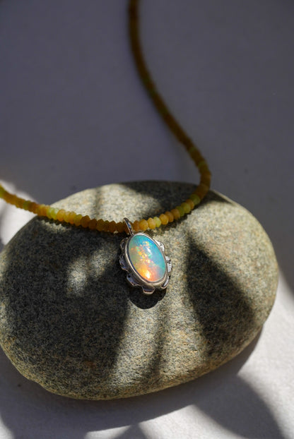 Riverbed Relic Ethiopian Opal + Jade Necklace