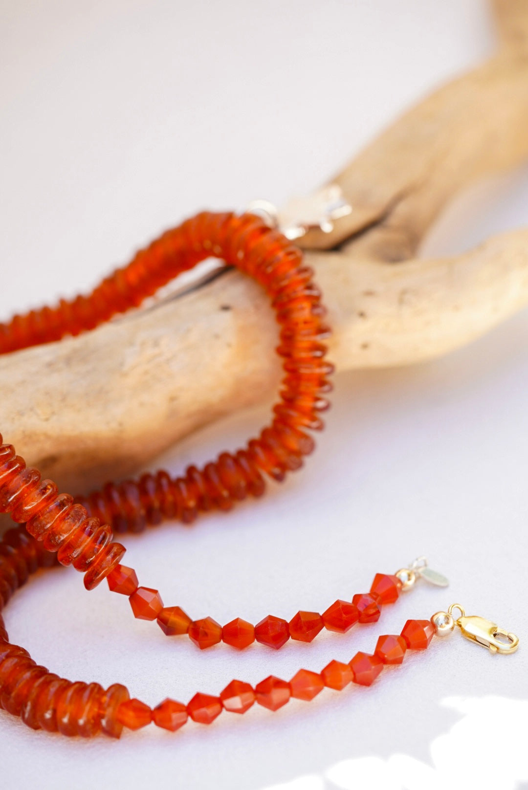 Recycled Glass Bead + Star Necklace
