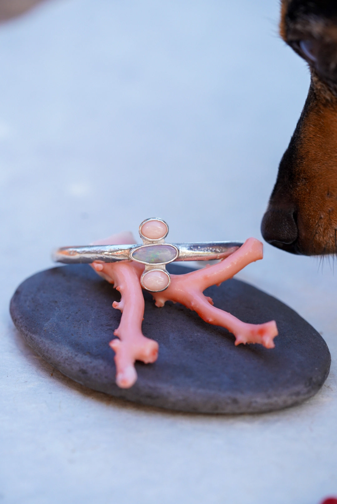 Angelskin Coral + Opal Relic Cuff