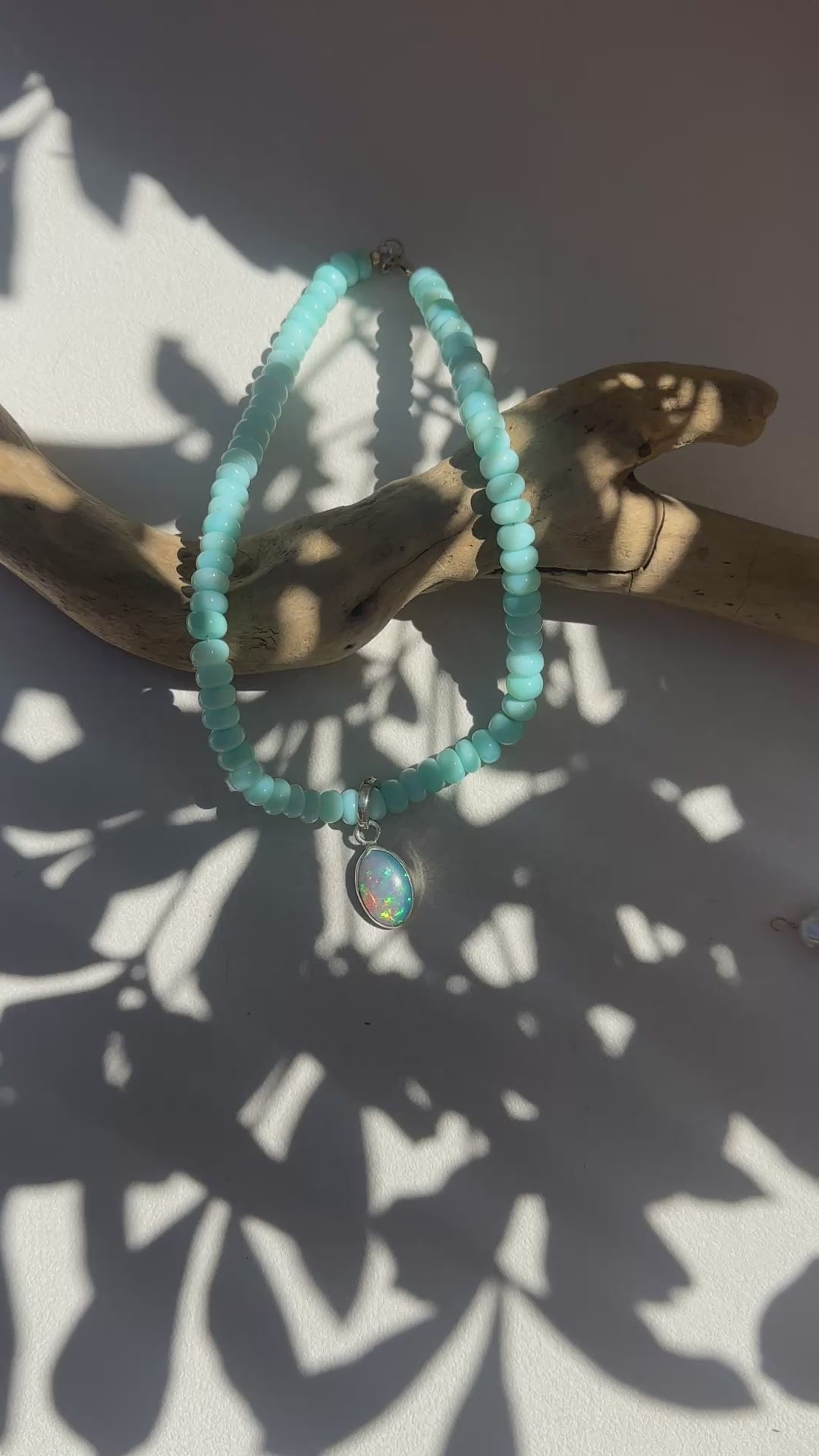 Peruvian Opal + Ethiopian Opal Baroque Pearl Necklace